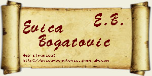Evica Bogatović vizit kartica